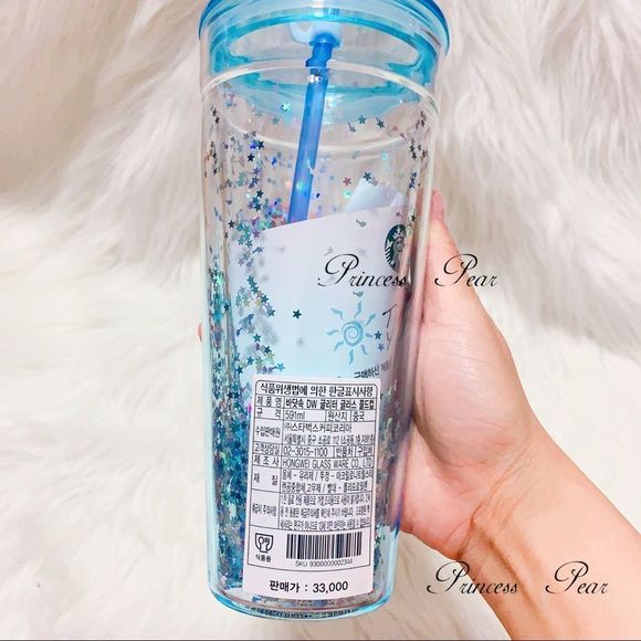 Starbucks Korea Glitter Whale Glass Tumbler - Picture 6 of 13